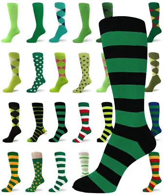Spotlight Hosiery GREEN(Kelly Lime) Mens Groomsmen's Dress Socks-FREE SHIPPING • $9.50