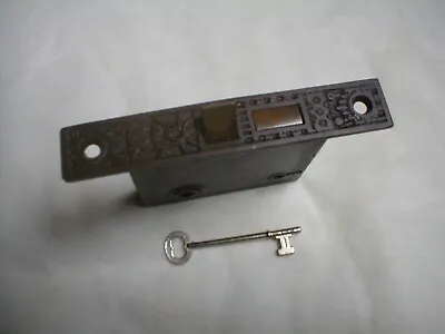 Antique Victorian Decorative Mortise Lock With Key • $54.99