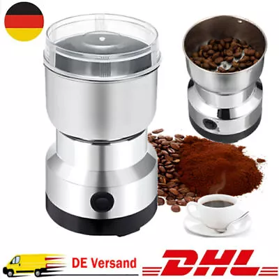 100W Electric Coffee Grinder Coffee Beans Stainless Steel Spices Grain Nut B V9E • £10.43