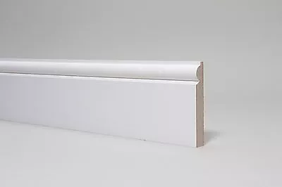 Skirting Board  White Primed MDF  Torus  119 X 14 X 2700mm • £5.99