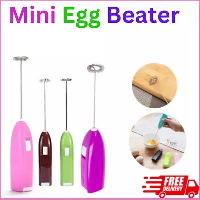 Milk Frother Whisk Electric Handheld Frothy Coffee Mixer Mini Kitchen Egg Beater • £3.69