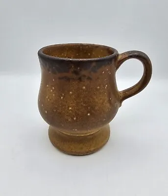 Nelson McCoy Pedestal Mug Canyon Mesa Ceramic Pottery Brown Vintage • $6.49