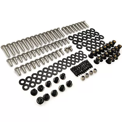 Complete Black Fairing Bolt Kit Body Screws For Kawasaki ZX 10 R 2004 - 2005 • $29.15