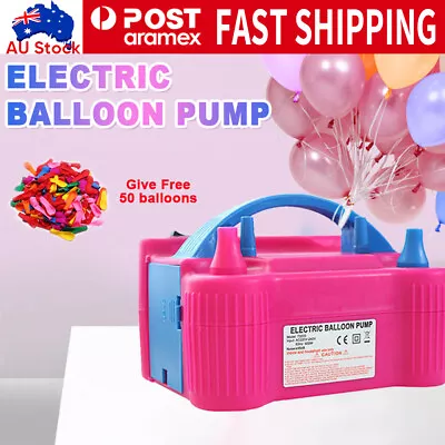 Electric Balloon Pump Ballon Inflator 600W Power 2 Nozzles Portable AU Plug Air • $19.45