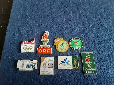 8 Assorted  1996 Atlanta Media  Olympic Pins • $19.95