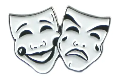 £2.69 • Buy Drama Arts Masks Metal Enamel Pin Badge Tragedy Comedy