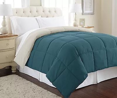 $37.71 • Buy Goose Down Alternative Microfiber Quilted Reversible Comforter/Duvet Insert F/Q