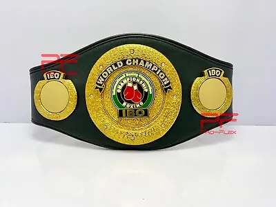 IBO Championship Boxing Belt Adult Size Custom Made Leather Strap 3D Metal Plate • $155
