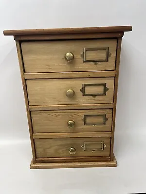 £99 • Buy Lovely Vintage Solid Pine Miniature Chest Of Drawers. Collectors Filing Chest #2