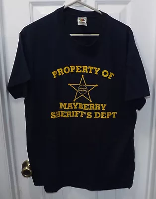 💥 Property Of Mayberry Sheriff's Dept. Deputy Sheriff T Shirt Size Large • $5.95