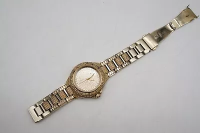 Michael Kors Camille Watch Gold Tone Crystal Encrusted MK5720 AS IS PARTS REPAIR • $24.95