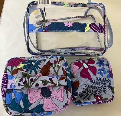 Vera Bradley 3 Pc Cosmetic Set  Bengal Lily' • $28.99