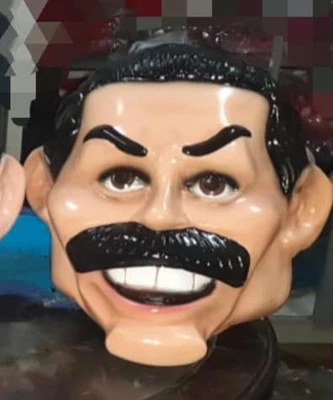 $299 • Buy Freddie Mercury Fiber Glass Head Mascot Costume Singer Character Halloween Party