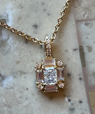 $39 • Buy Nadri Gold Tone CZ Pendant Necklace NWT