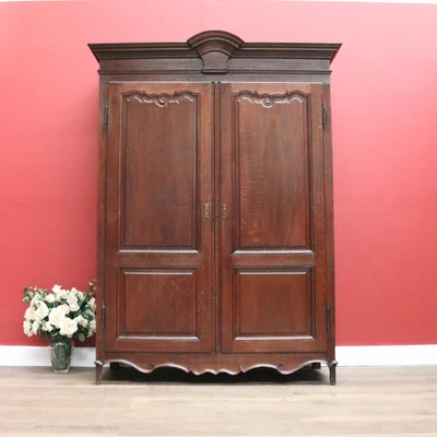 $2250 • Buy Antique French Oak Cloak Cabinet, French Armoire, Hall Cabinet, Wardrobe, Press