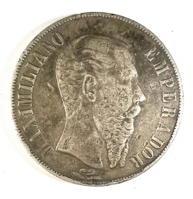 1867 Mo Mexico Maximilian I Silver Peso  - Free Shipping • $375