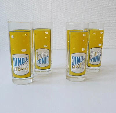 Ensemble de 5 verres vintage motif Hippie des années 1970 – La Roue du Passé