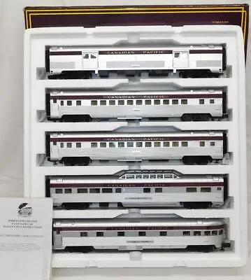 MTH 20-6547 Canadian Pacific 5Car 70' Streamlined Passenger Set Ribbed Premier O • $550