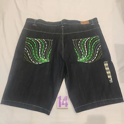 Vintage Risk Jean Shorts Y2K Skate Size 50 Embroidered JNCO Southpole Style NWT • $84.29