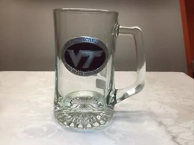 Virginia Polytechnic Institute Glass Mug Heritage Pewter Logo NEW • $29.99