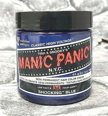 Manic Panic High Voltage Cream Semi-Permanent Hair Dye 4 Oz Shocking Blue - NEW! • $11.72