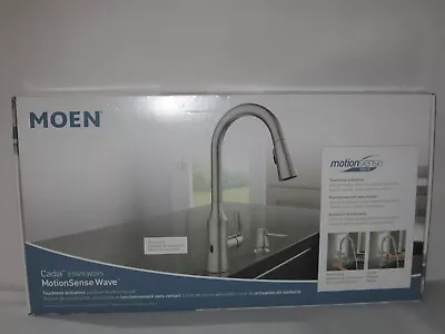 NEW Moen Cadia MotionSense Wave Touchless 87869EWSRS Pull Down Kitchen Faucet • $122.99