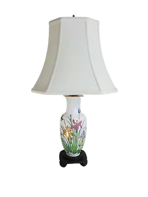 Vintage Signed Murray Feiss Japanese Handpainted Porcelain Vase Table Lamp • $105