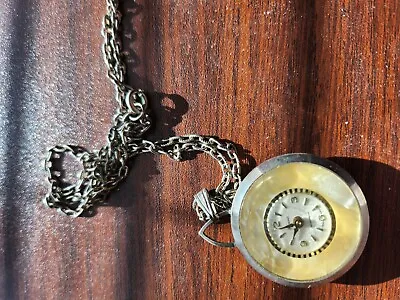 VTG 1940'S Antimagnetic SWISS MADE NECKLACE PENDANT WATCH • $9.99