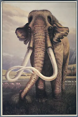Postcard Imperial Mammoth Museum Mural California La Brea Tar Pits County Museum • $9.79