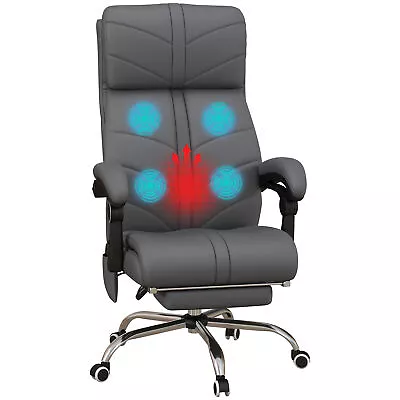 Executive Massage Office Chair With 4 Vibration Computer Desk PU Leather Swivel • $159.11