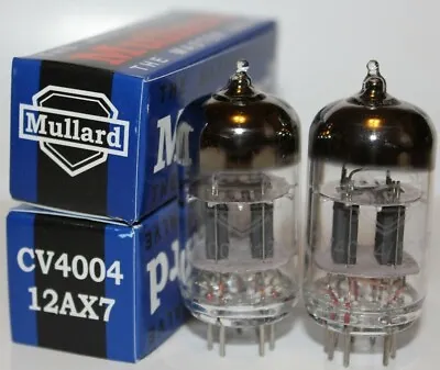 Matched Pair Mullard CV4004 / 12AX7 Tubes Brand NEW In Box ! • $47.74