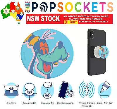 $24.50 • Buy PopSockets Grip Pop Socket Disney Goofy Pop Art Stand Phone Holder Car