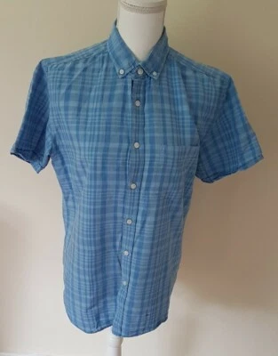 £8.99 • Buy Atlantic Bay Mens Blue Check Shirt Size M