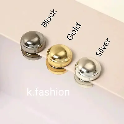 New Magnetic Pin Brooch For Hijab Scarf Headscarf Shawl Round Black Gold Silver • $4.22