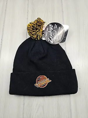 NHL Vancouver Canucks Zephyr Cuffed Pom Beanie Winter Hat Officially Licensed • $10.99