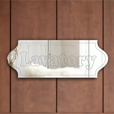 LAVATORY Toilet Door Sign Plaque Acrylic Mirror School Any Name/Room-Stick/Hang • £7.99