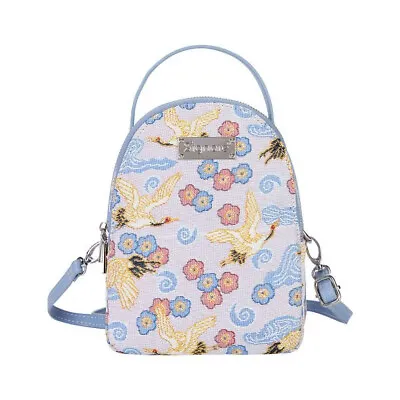 Signare Crane Japanese Bird V&A Tapestry Casual Mini Pack Backpack 3 In 1 Bag • £27.99