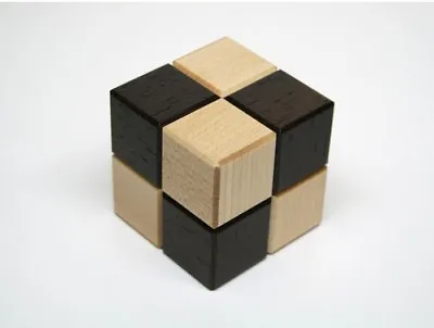 Karakuri Gimmick Japanese Puzzle Box Cube Hakone Wooden Puzzle Hakone Yosegi New • £93.50