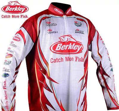 $37.99 • Buy BERKLEY Mens Pro Tournament Long Sleeve FISHING SHIRT - ALL SIZES - SPF 30+