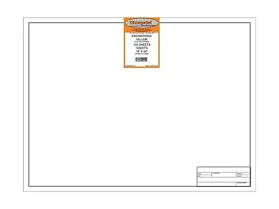 Clearprint Vellum Sheets With Engineer Title Block 18x24 Inches 16 Lb. 60 ... • $192.35