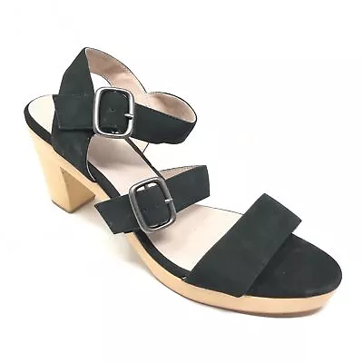 Women's J Jill Strappy Sandals Heels Shoes Size 10M Black Leather Buckles J5 • $20.55