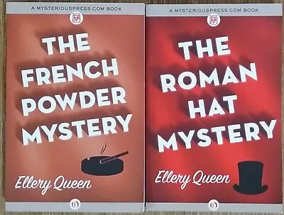 Ellery Queen Lot Of 2 - The French Powder Mystery And The Roman Hat Mystery • $22.99