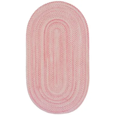 $62 • Buy Capel Rugs Tiny Tots Soft Chenille Polyester Kids Bedroom Braided Rug Pink
