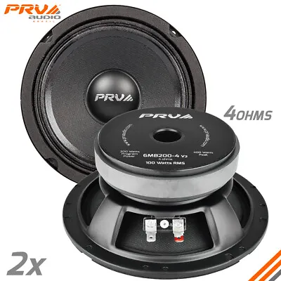 2x PRV Audio 6MB200-4 V2 Midbass Car Audio 6.5  Speakers 4 Ohm 6MB PRO 400 Watt • $59.82