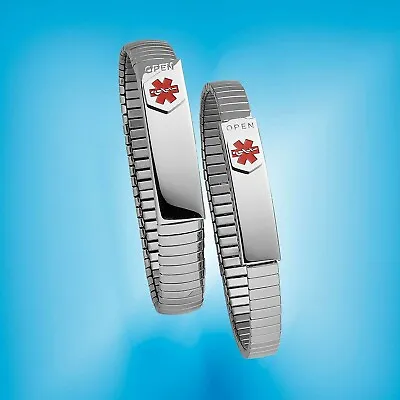 Stainless Steel Medical ID Alert Bracelets For Men And Women • £12.99