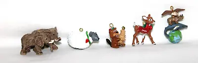 VTG 90's 5 Hallmark Keepsake Miniatures Christmas Bird Animal Ornaments -BR2 • $10
