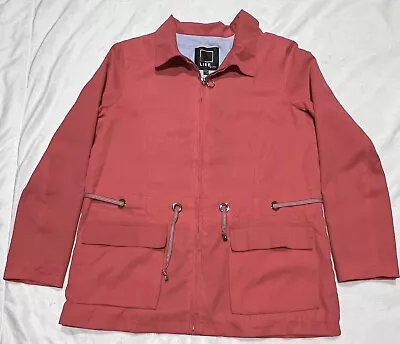 Jacket Lieb Woman’s Size Medium Multi Pocket Coral • £13.10