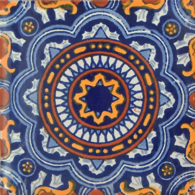 Mexican Tile Folk Art Handmade Talavera Backsplash Handpainted Mosaic # C176 • $1.79