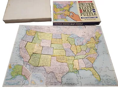 Vintage United States Map Puzzle Selchow & Righter Co Rand McNally • $21.97