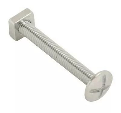 Roofing Bolt And Nut BZP Bright Zinc Plated Fixing Roof Mushroom Head Square • £2.79